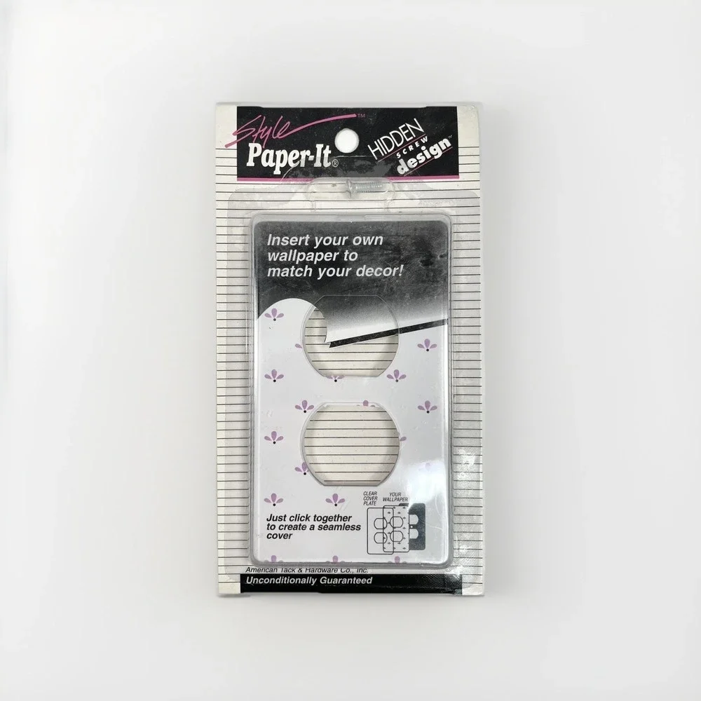 Vintage Clear Wall Plates Outlet Covers For Wallper Or Any Paper Design